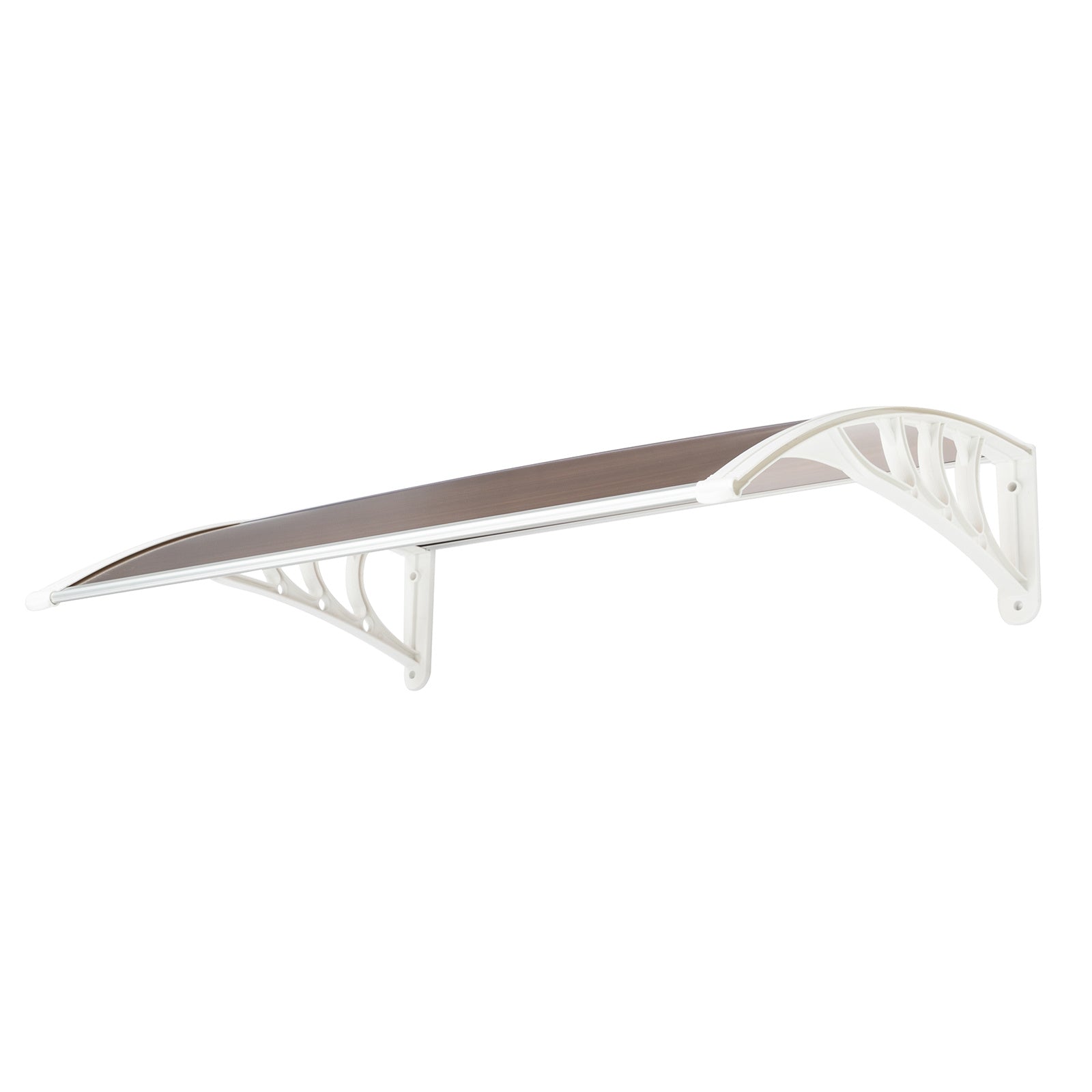100 x 80 cm Household Application Door & Window Rain Cover Eaves Brown Board & White Holder