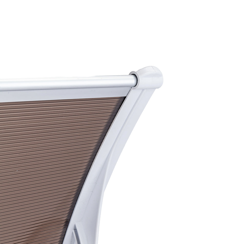 100 x 80 cm Household Application Door & Window Rain Cover Eaves Brown Board & White Holder