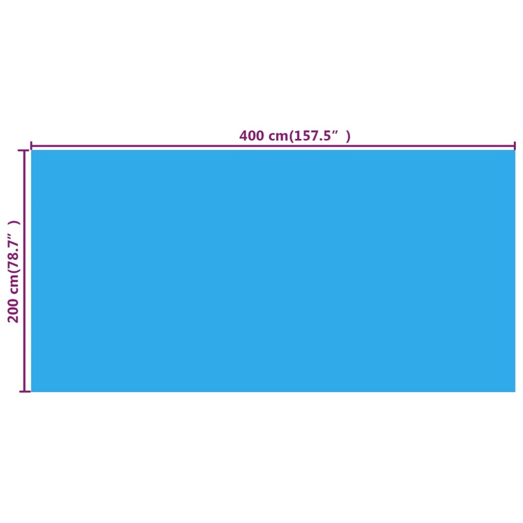 Pool Cover Blue 157.5"x78.7" PE