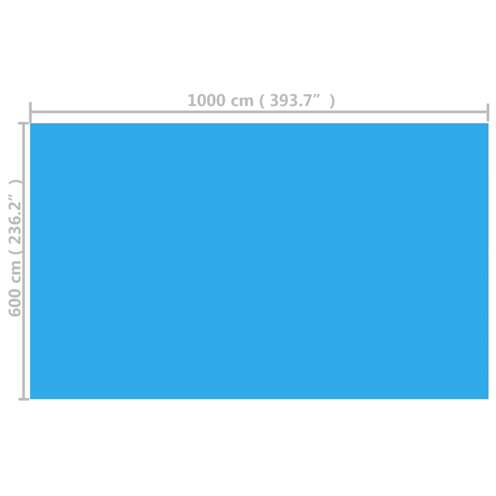 Rectangular Pool Cover 393.7"x236.2" PE Blue