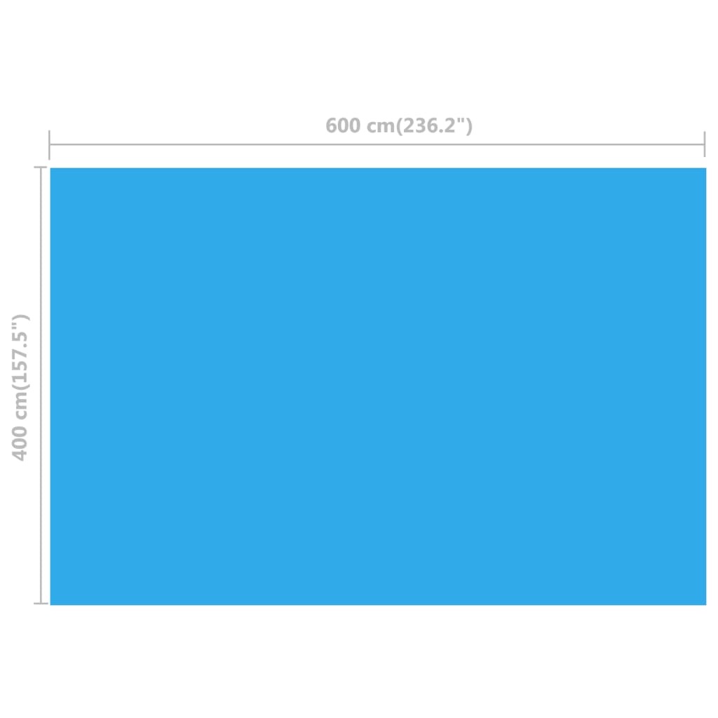 Rectangular Pool Cover 236.2"x157.5" PE Blue