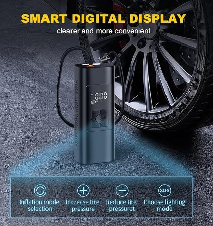 Car Inflator Wireless Portable Car Digital Display  High Power Tire 12v Pumps