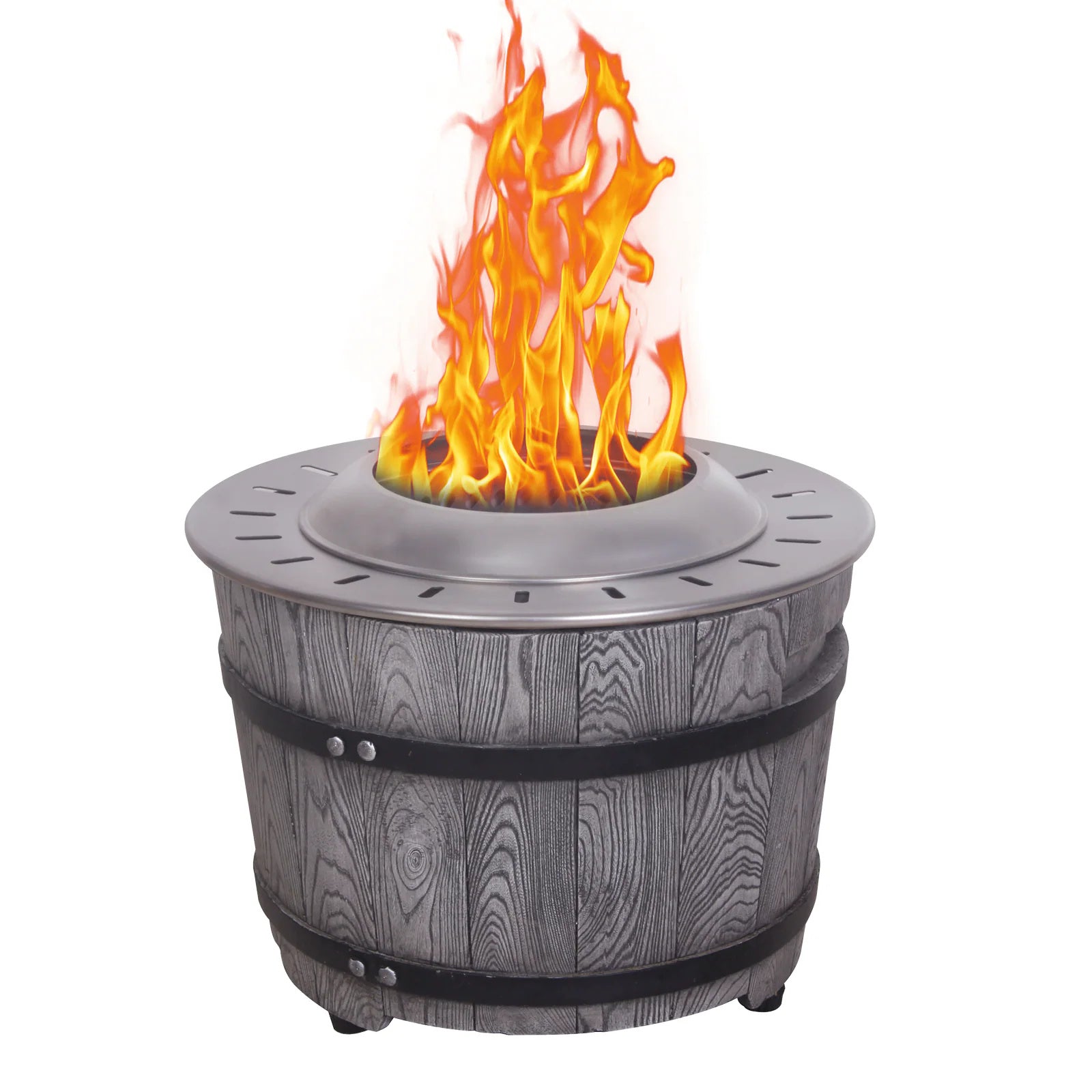 Smokeless Firepit With Wood Pellet Twig Wood As The Fuel, Wood Look