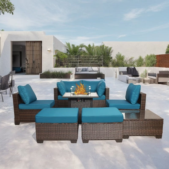 8 Piece Outdoor PE Wicker Furniture