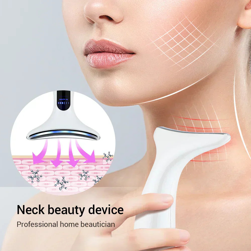EMS RED LIGHT THERAPY FACE NECK LIFT WRINKLE REMOVER TIGHTEN MASSAGER