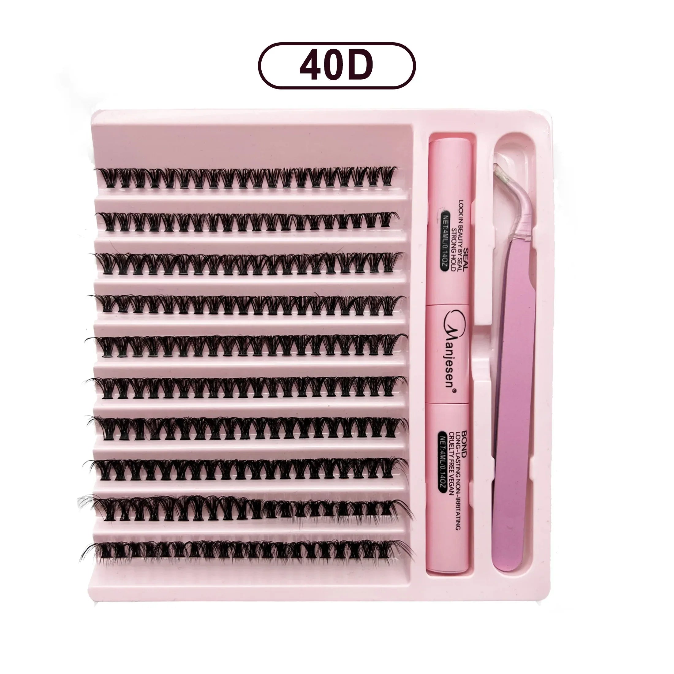 DIY Lashes Extension Kit - 200 PCS Clusters Lash Bond and Seal Makeup Tools