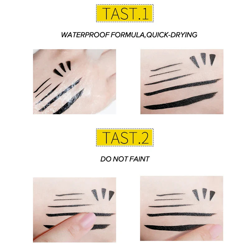 Dual-Ended Waterproof and Smudge-Proof Stamp Eyeliner Pen