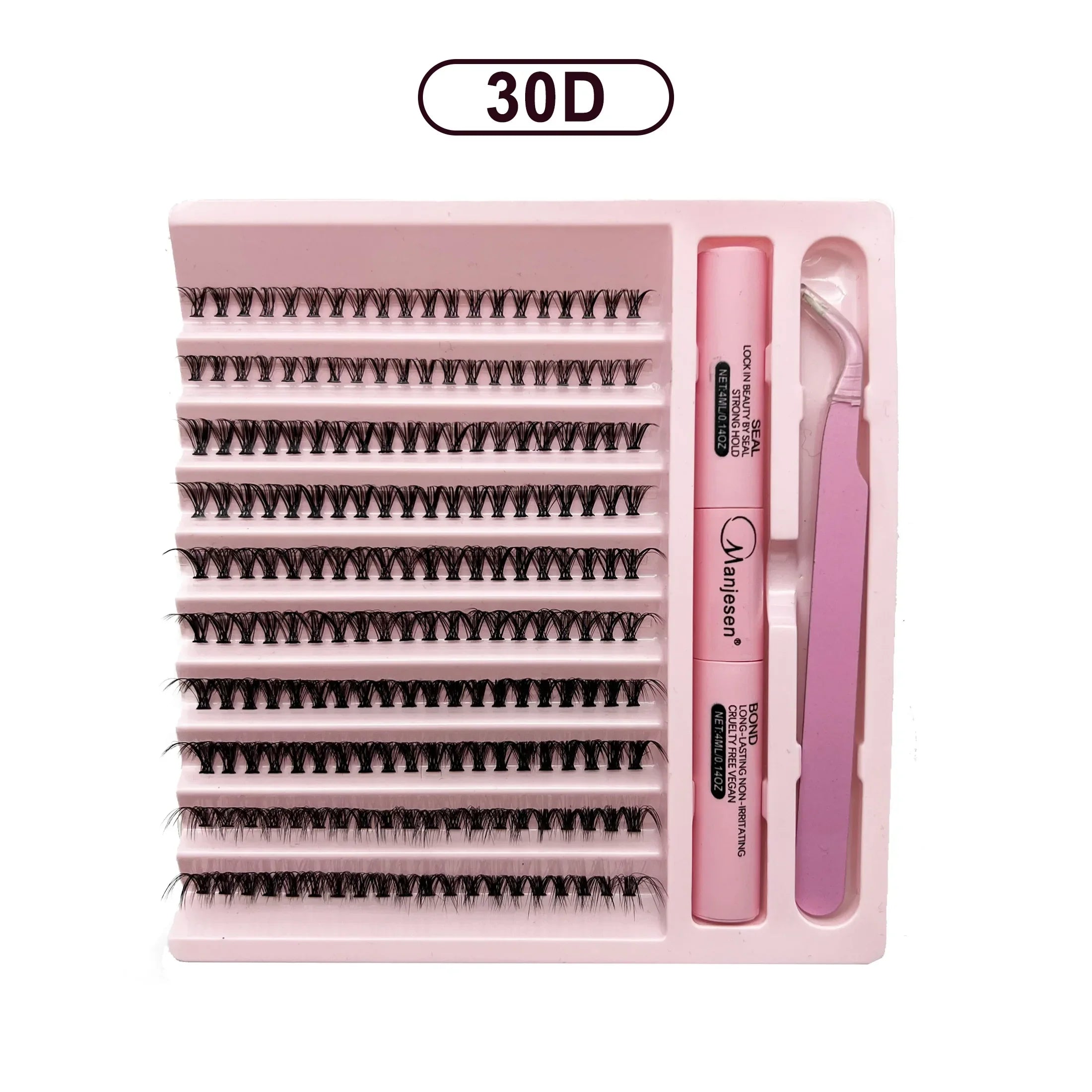 DIY Lashes Extension Kit - 200 PCS Clusters Lash Bond and Seal Makeup Tools