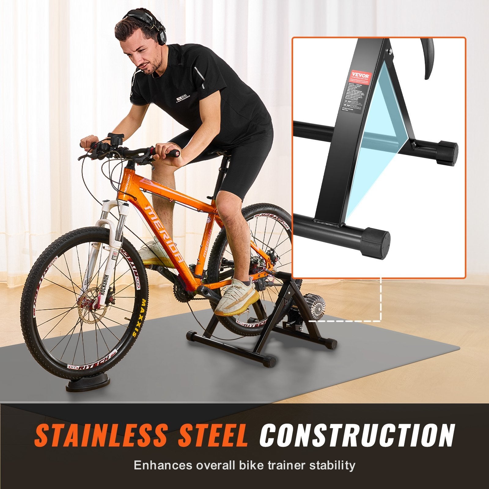 VEVOR Bike Trainer Stand, Fluid Stationary Bike Stand for 26