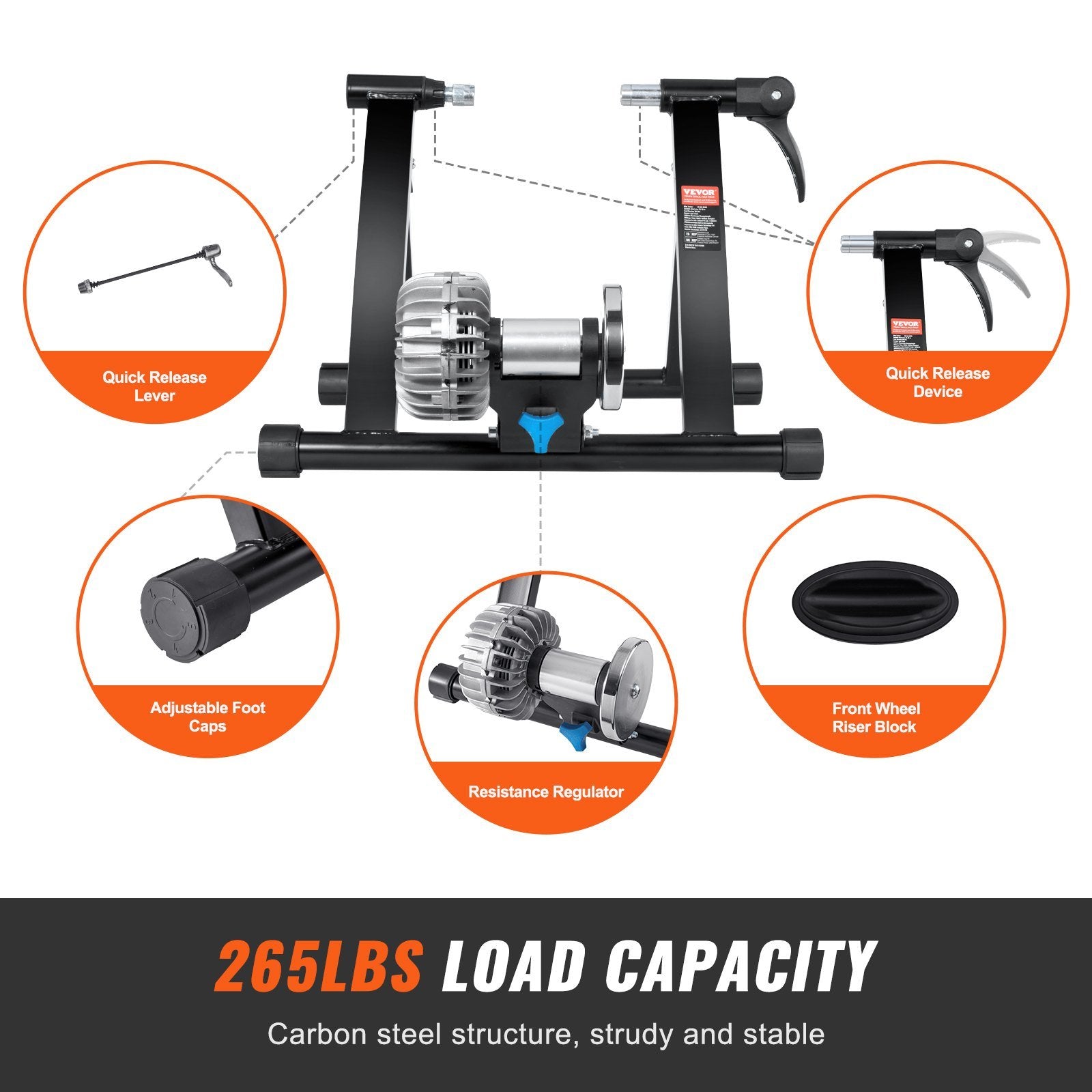 VEVOR Bike Trainer Stand, Fluid Stationary Bike Stand for 26