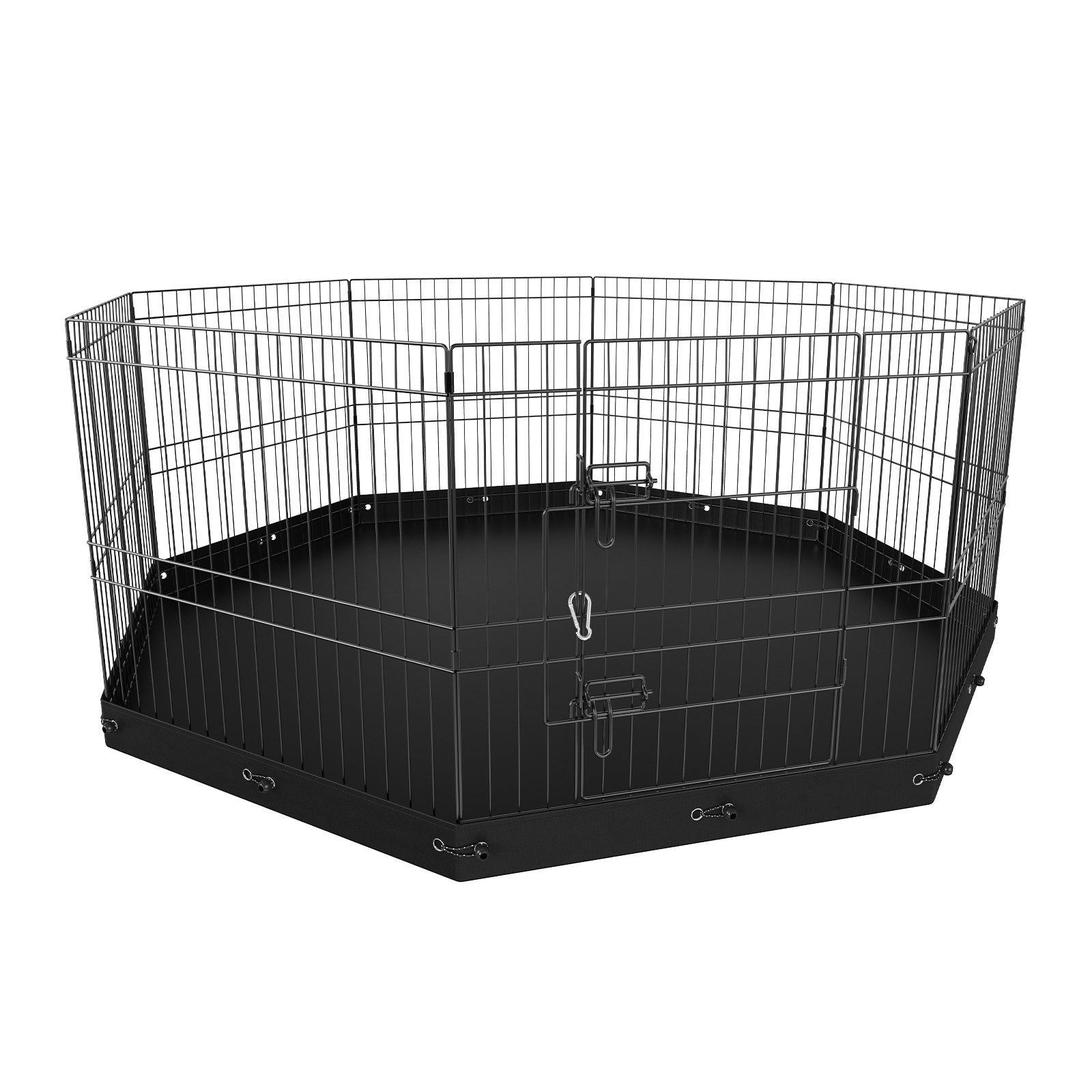 VEVOR Dog Playpen, 8 Panels Foldable Metal Dog Exercise Pen with Bottom Pad, 24