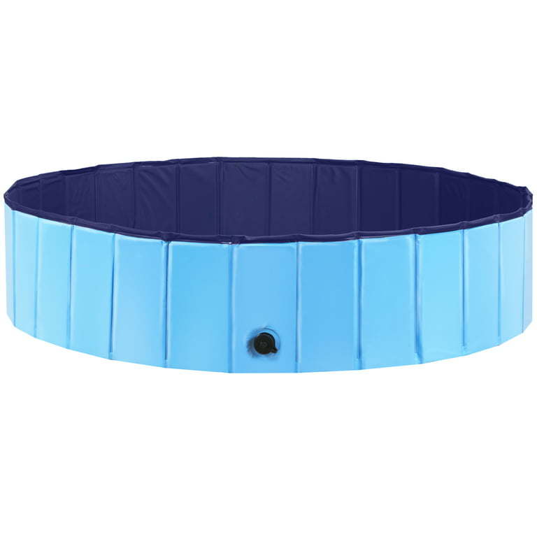 Collapsible Pet Pool Wash Tub for Cats and Dogs, Blue, XL, 55.1