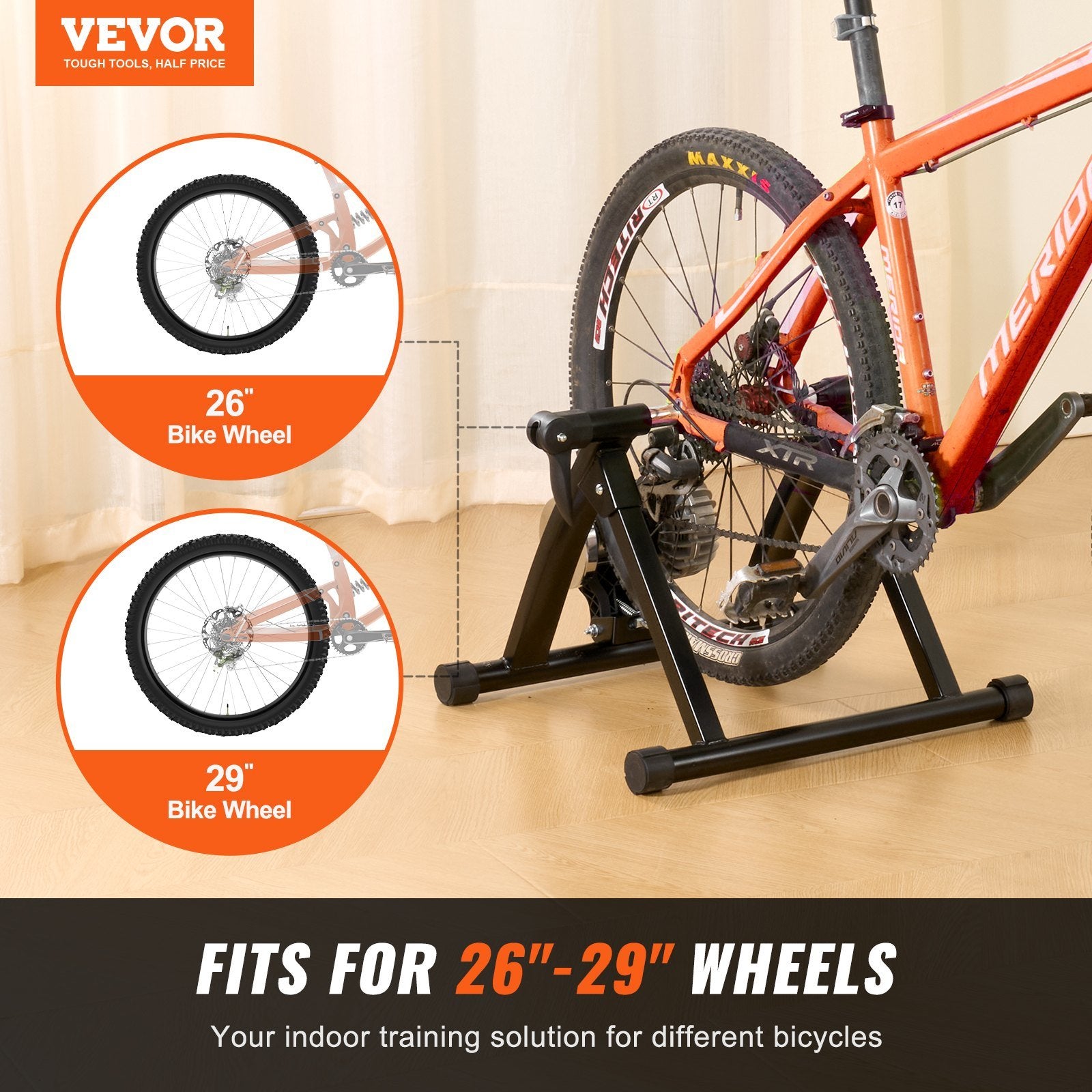 VEVOR Bike Trainer Stand, Fluid Stationary Bike Stand for 26