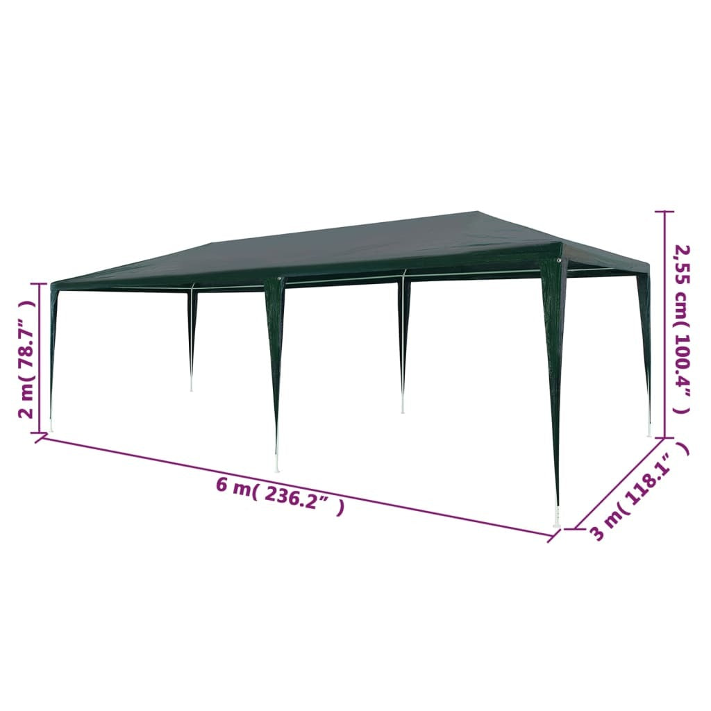 Party Tent PE Green 9.8'x19.7'