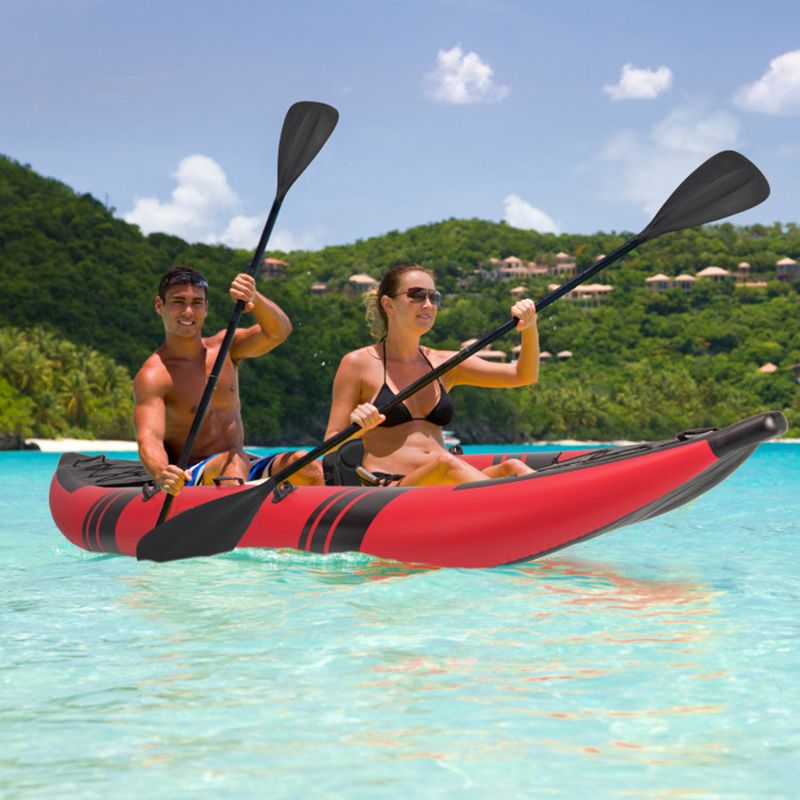 Inflatable 2-person Kayak Set with Aluminium Oars and Repair Kit