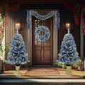 Pre-lit Xmas Tree Artificial Christmas 4-Piece Set