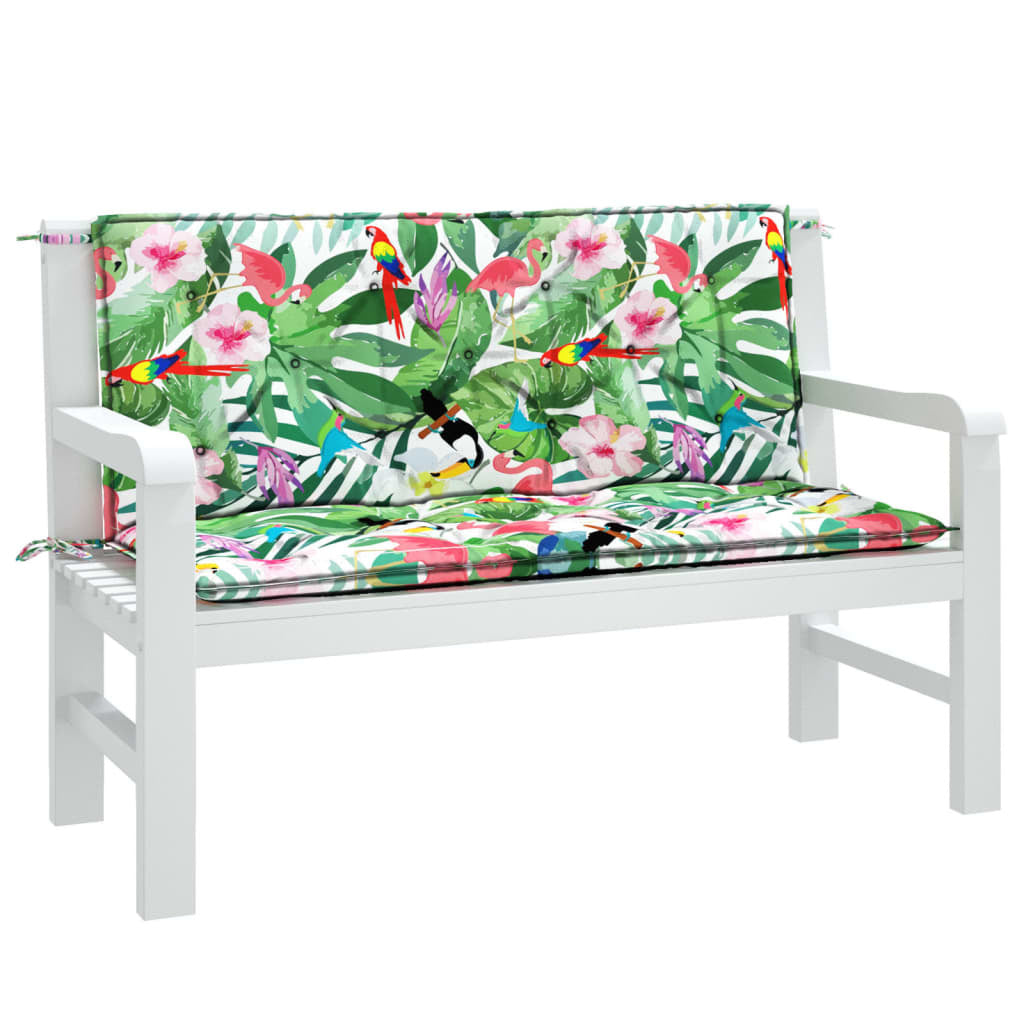 Garden Bench Cushions 2pcs Multicolor 47.2