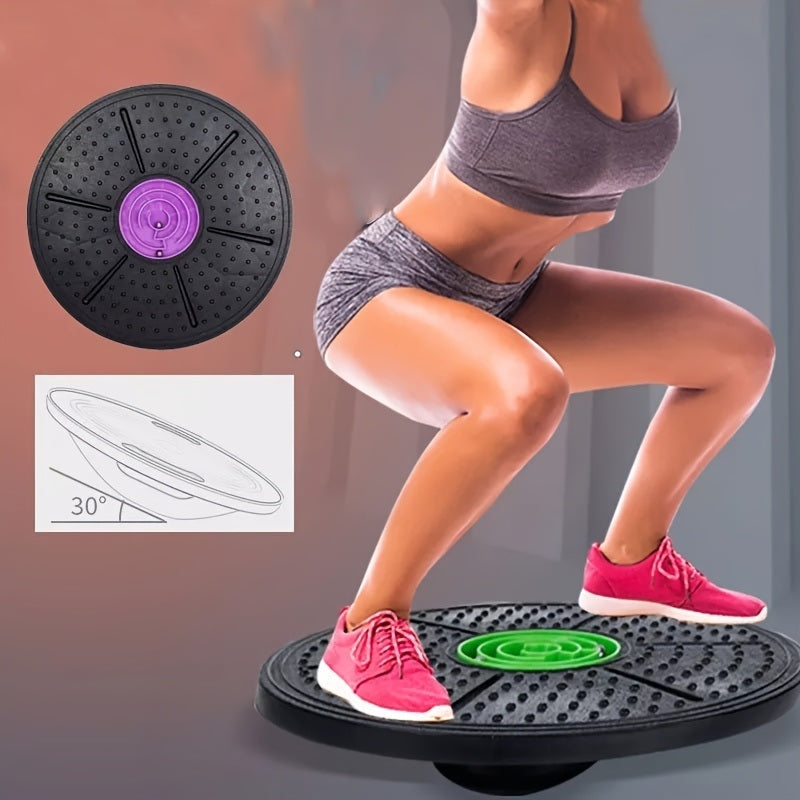 Yoga Balance Board Disc Stability Round Plates Exercise Trainer For Fitness Sports Waist Wriggling Fitness Balance Board-C; Exercise Equipment For Weight Loss