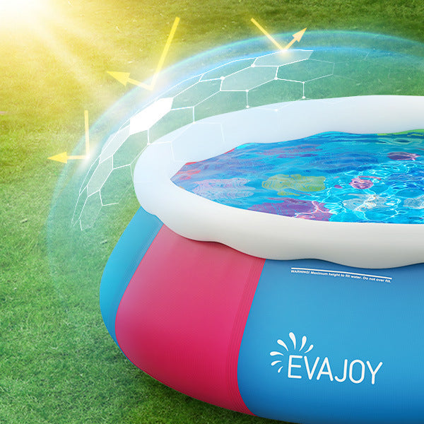 10ft ×30in Above Ground Pool Easy Set, Blow Up Pool Kiddie Pool Inflatable Top Ring Swimming Pools for Adults Family Backyard Outdoor with Pool Cover