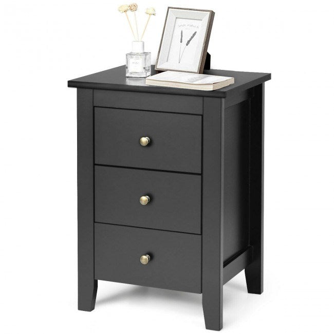 Beautiful Design Modern Style Bedside Cabinet With 3 Drawers