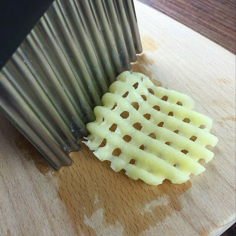 Potato Wave Knife Vegetable Planer Stainless Steel Stripe Cutting Equipment Wave Rolling Cutter Wave Cutter Wave Slicer Kitchen Accessories Gadget Tools