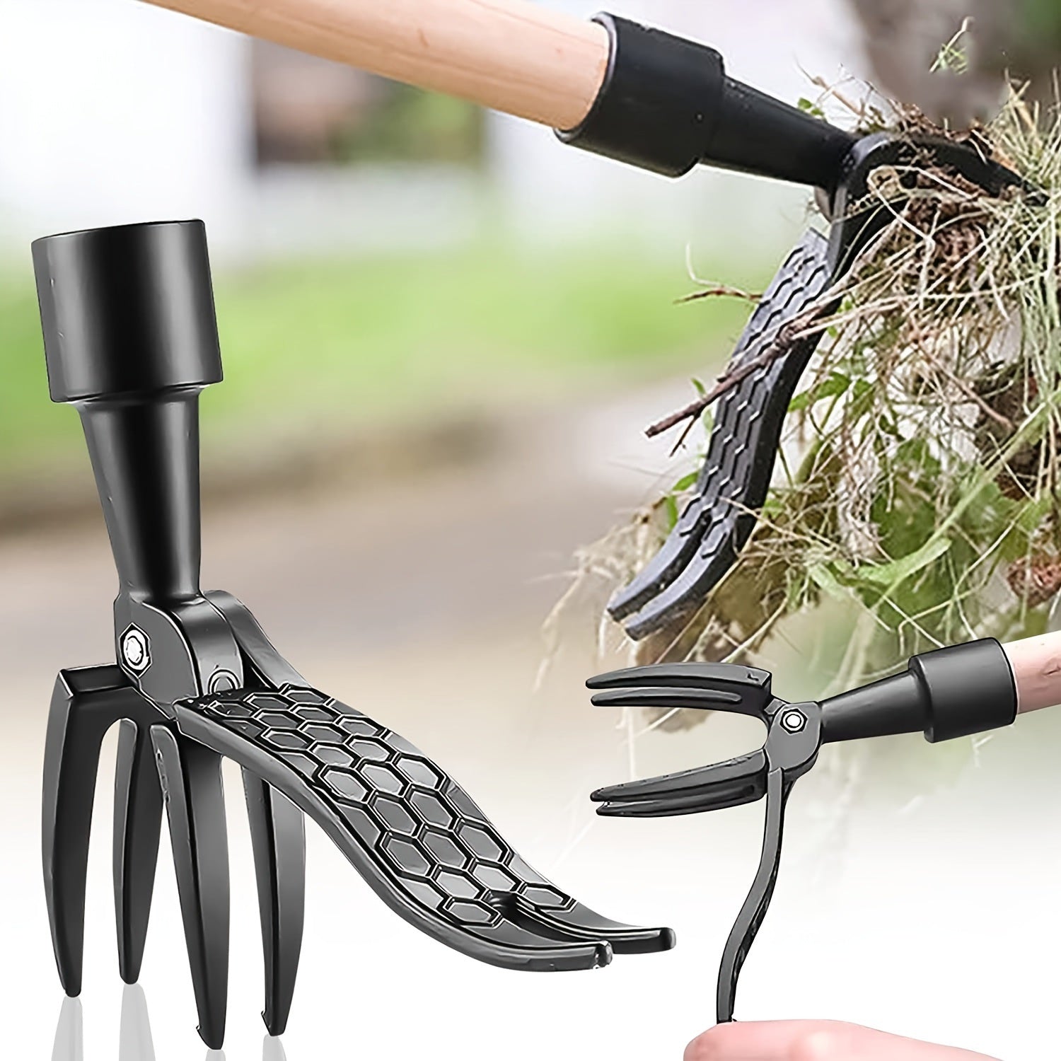 1pc Stand Up Weed Puller Tool Weeding Head Replacement Manual Weed Remover Aluminum Claw Weeder Root Remover Hand Tool For Outdoor Garden Lawn Without Bending; Kneeling; No Pole