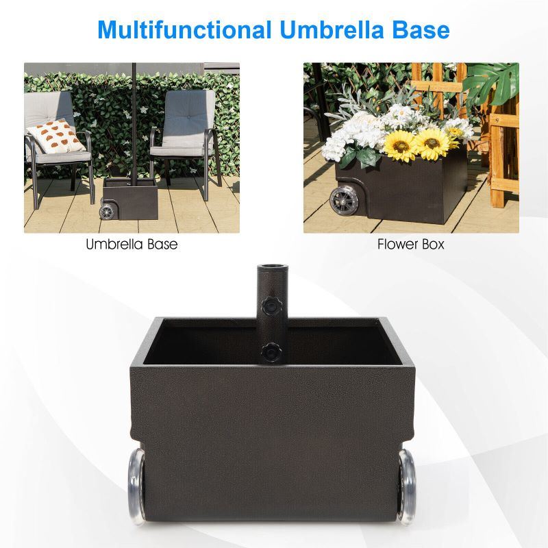 Patio Garden Outdoor Pool Square Market Combined Umbrella Base 4 Pieces 238 Lbs