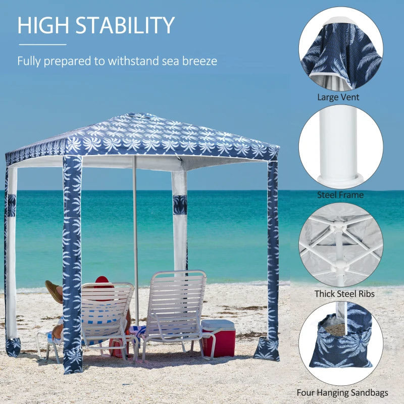 Foldable Easy-Assembly Sun-Shade Shelter Beach Canopy