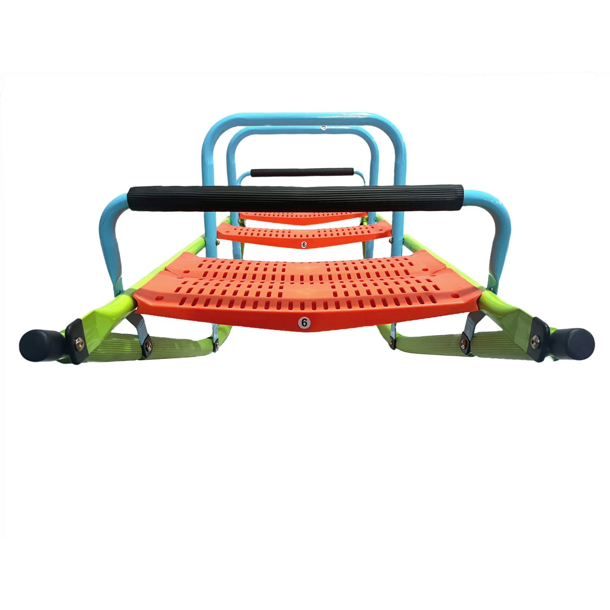 XSS008 high quality kids seesaw plastic seat playground equipment cute baby plastic rocker outdoor children blue and green steel tube for kids age 3+