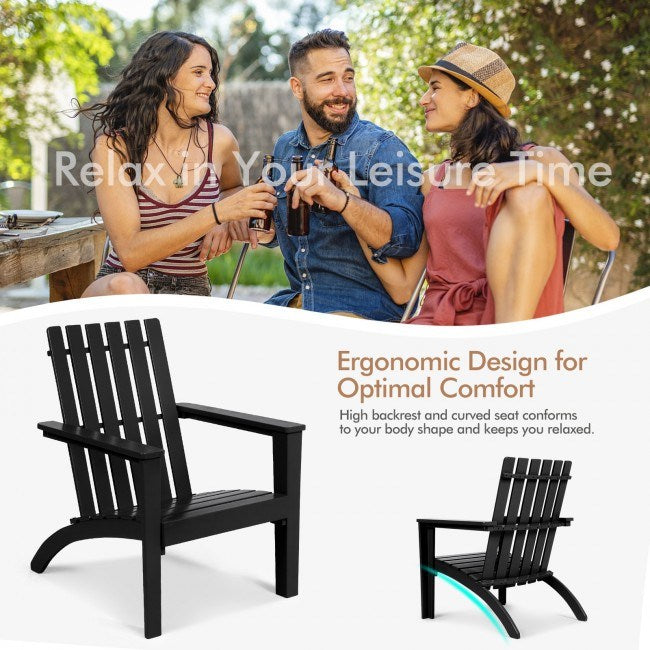 Outdoor Durable Patio Acacia Wood Adirondack Lounge Armchair