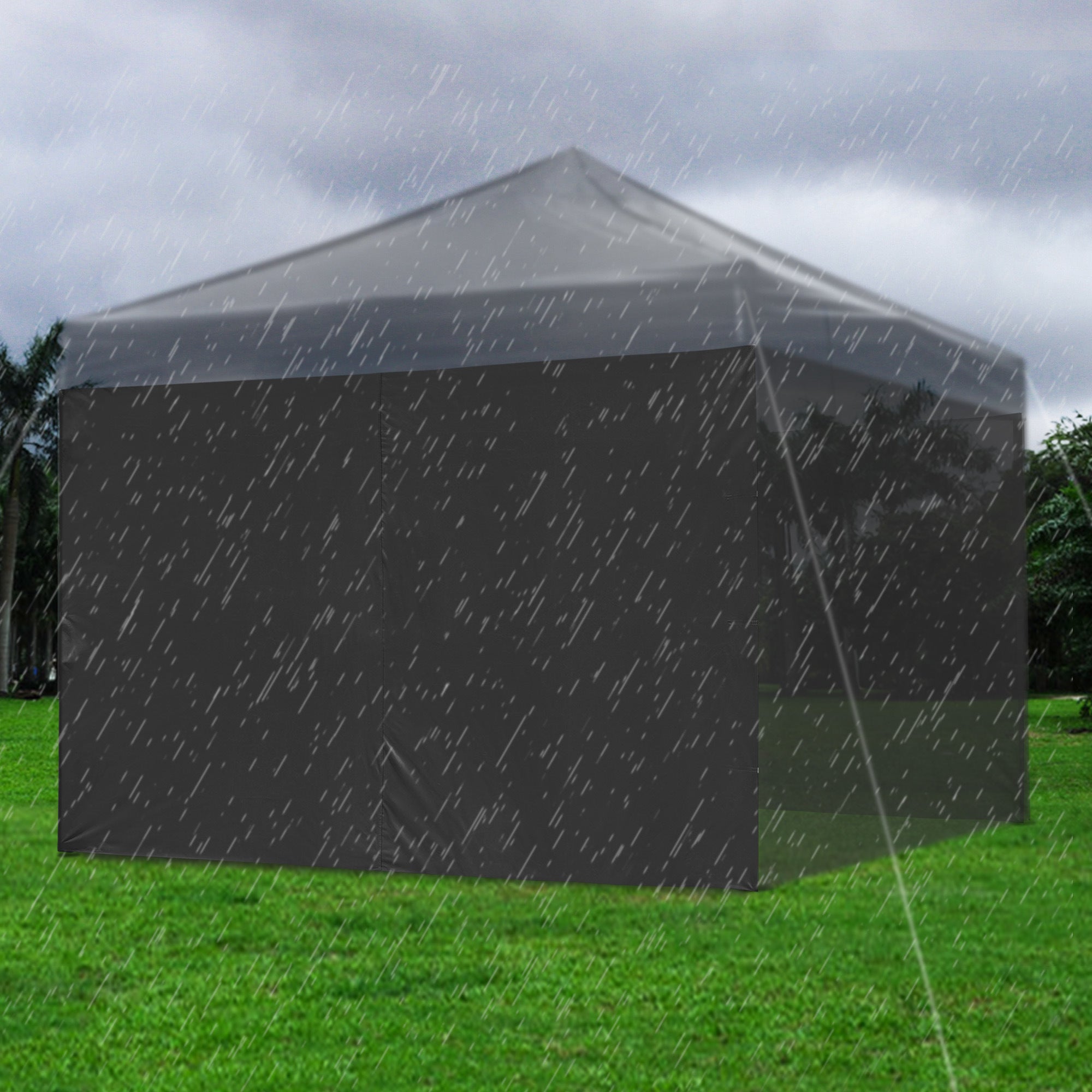 10x10ft EZ Canopy Gazebo Side Wall/Black