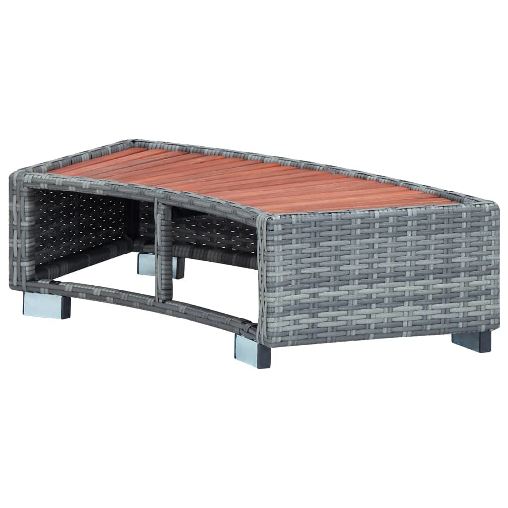 Spa Step Gray Poly Rattan 36.2