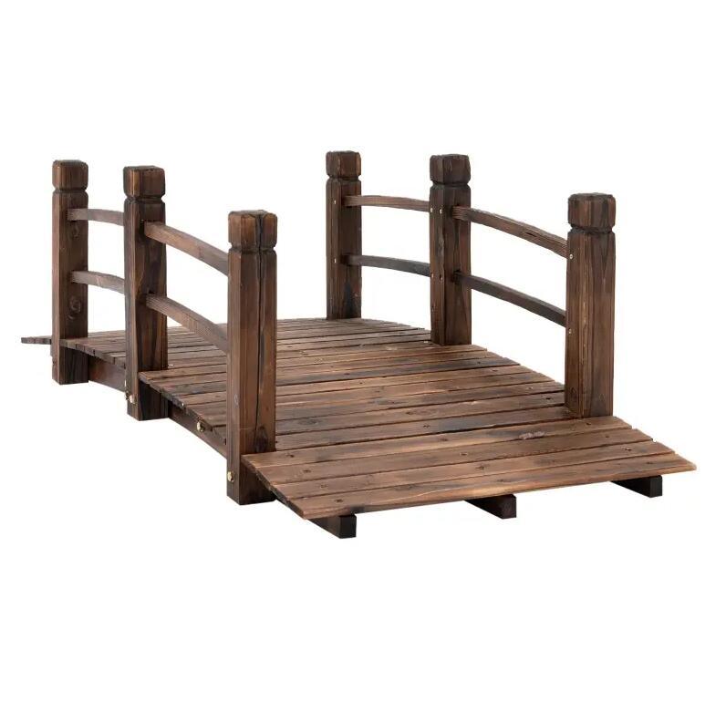 5 ft Wooden Garden Bridge