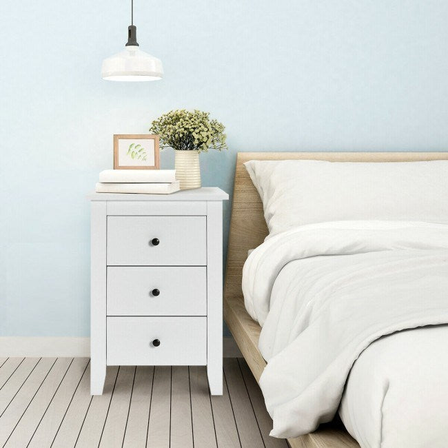 Beautiful Design Modern Style Bedside Cabinet With 3 Drawers