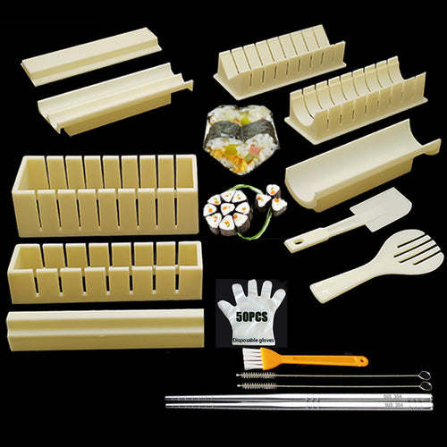 Iyounice 11pcs/set Sushi Maker Equipment Kit,japanese Rice Ball Cake