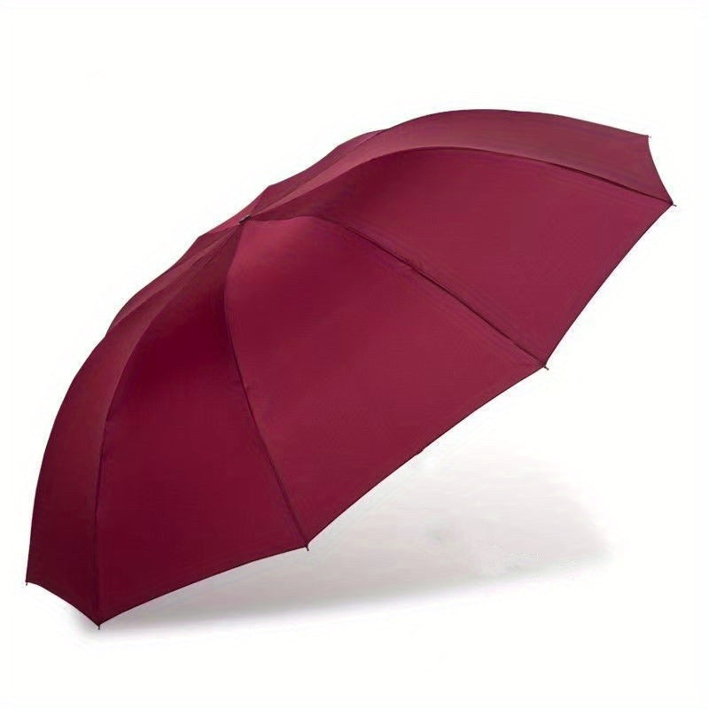 Outdoor Travel Large Folding Manual Umbrella, Rain Or Shine Dual-use Umbrella