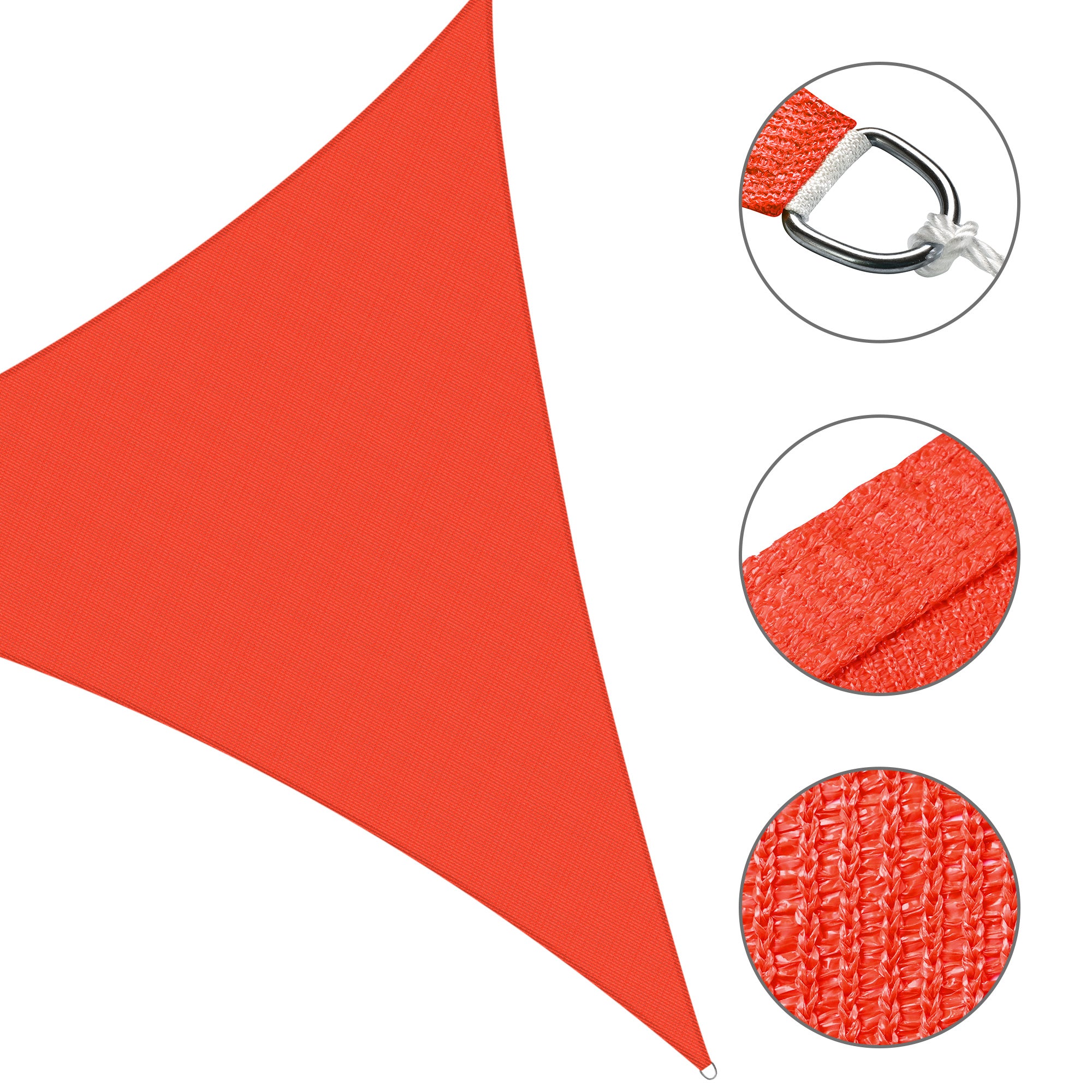 25' x 25' x 25' Triangle Sun Shade Sail/ Watermalon Red