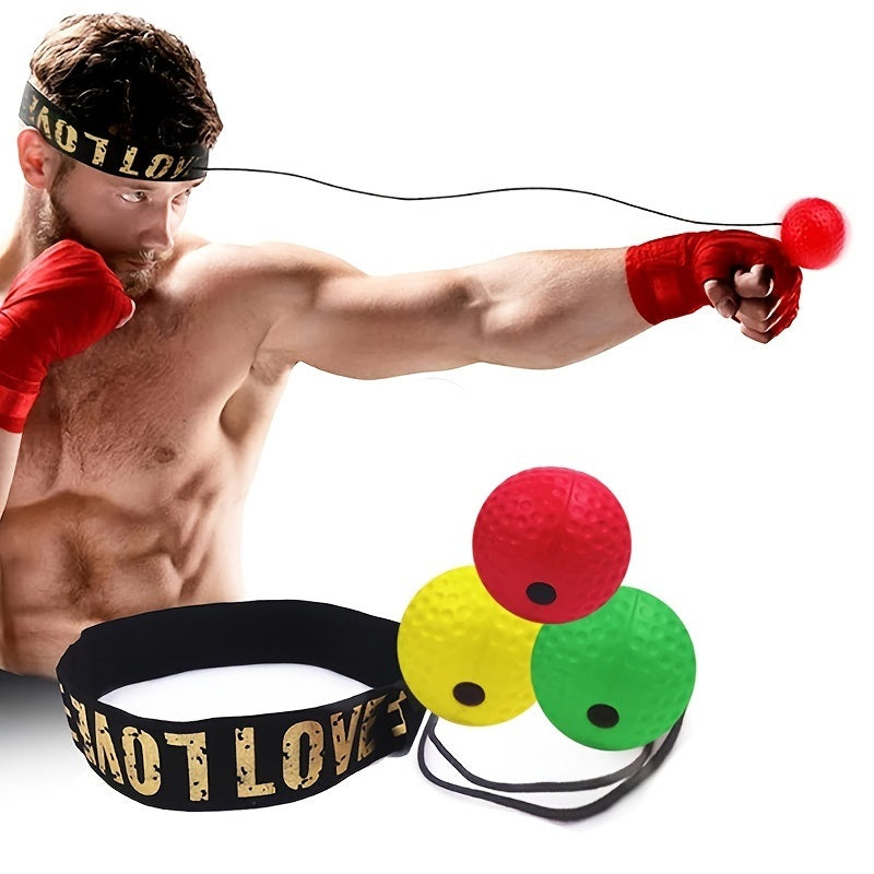 Boxing Speed Ball; Head-mounted PU Punch Ball MMA Sanda Training; Hand Eye Reaction; Home Sandbag Muay; Thai Boxer Fitness Equipment