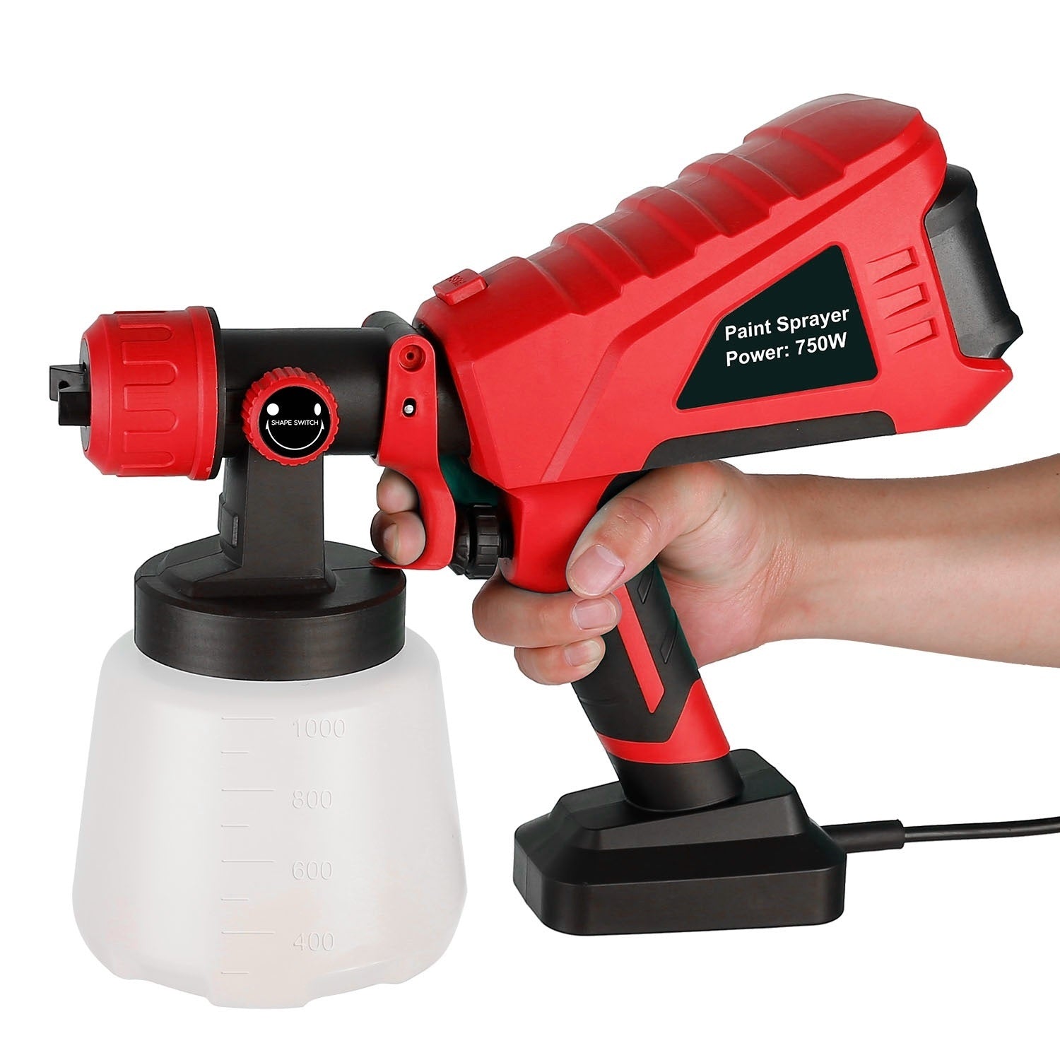 750W Electric Paint Sprayer Handheld HVLP Spray Painter Painting Spray Gun For Fences Brick Walls