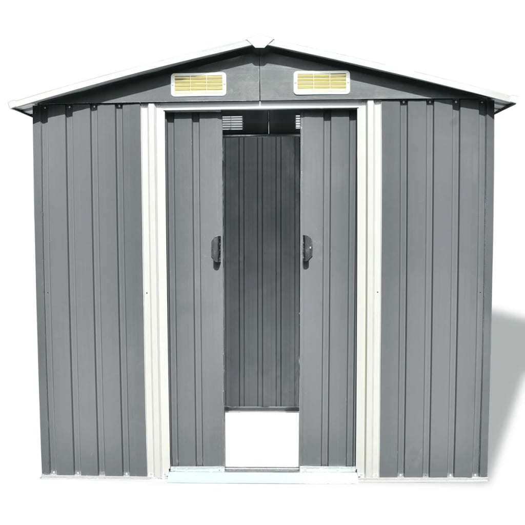 Garden Storage Shed Gray Metal 80.3