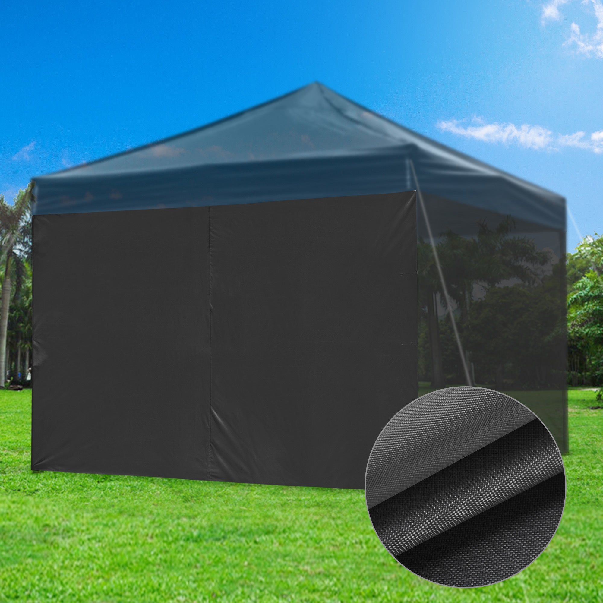 10x10ft EZ Canopy Gazebo Side Wall/Black