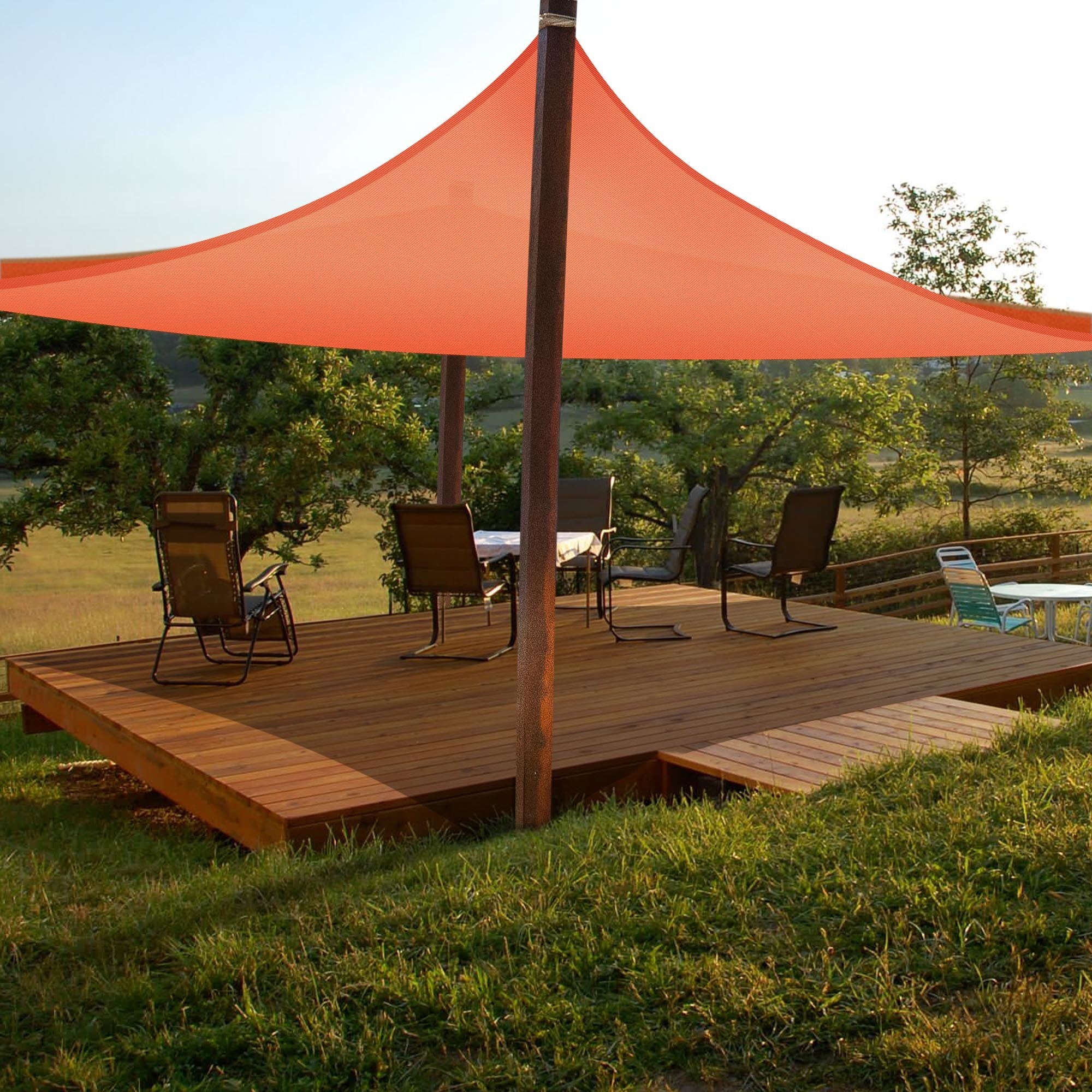 22'x23' Rectangle Sun Shade Sail/Bright Orange