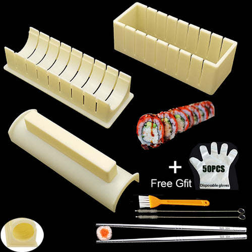 Iyounice 11pcs/set Sushi Maker Equipment Kit,japanese Rice Ball Cake
