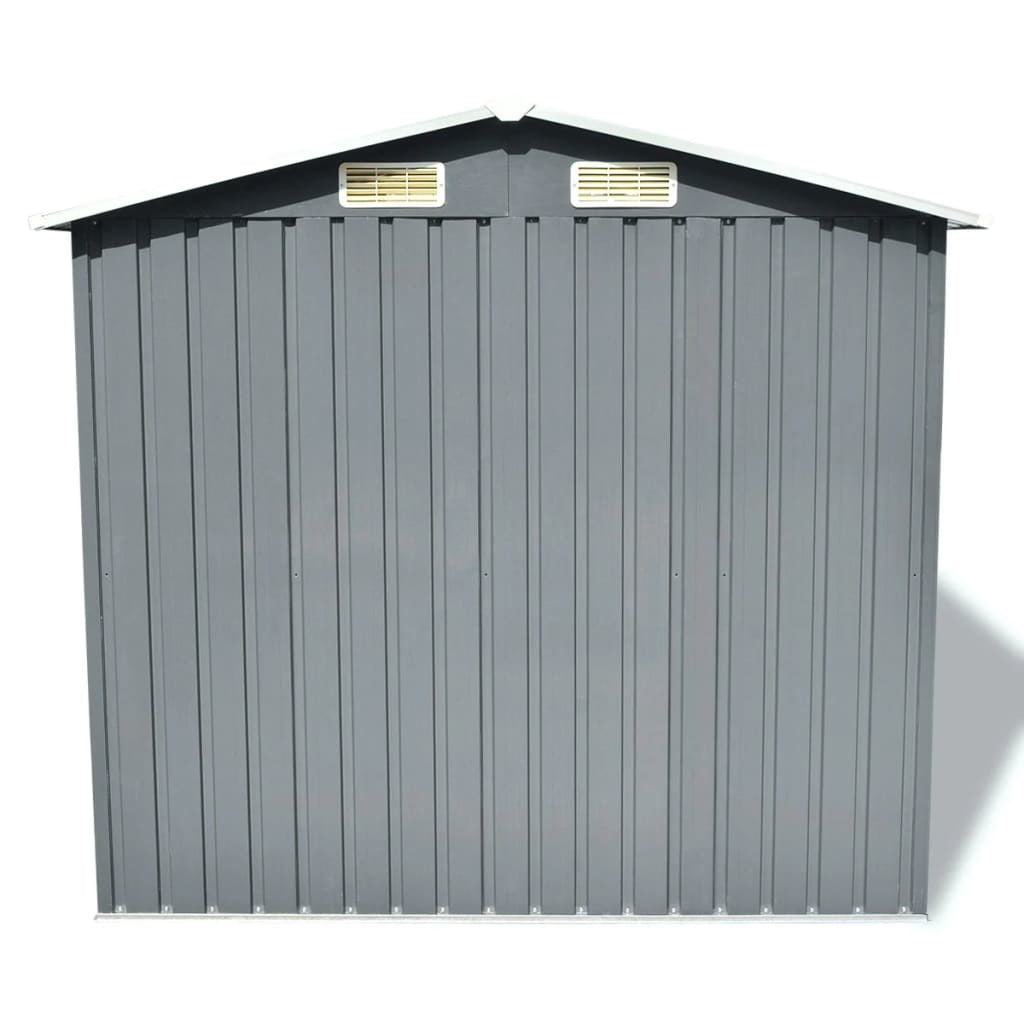 Garden Storage Shed Gray Metal 80.3