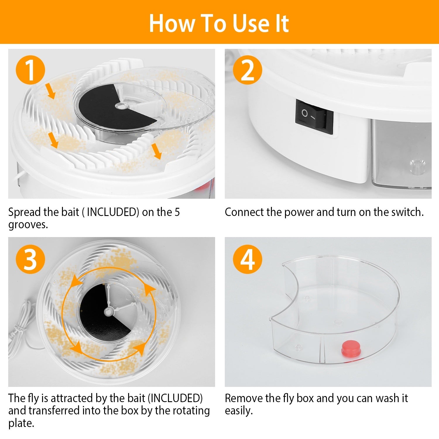 USB Powered Automatic Electric Fly Trap