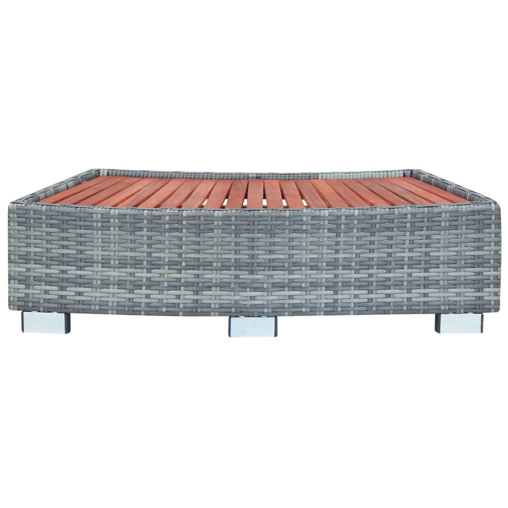 Spa Step Gray Poly Rattan 36.2