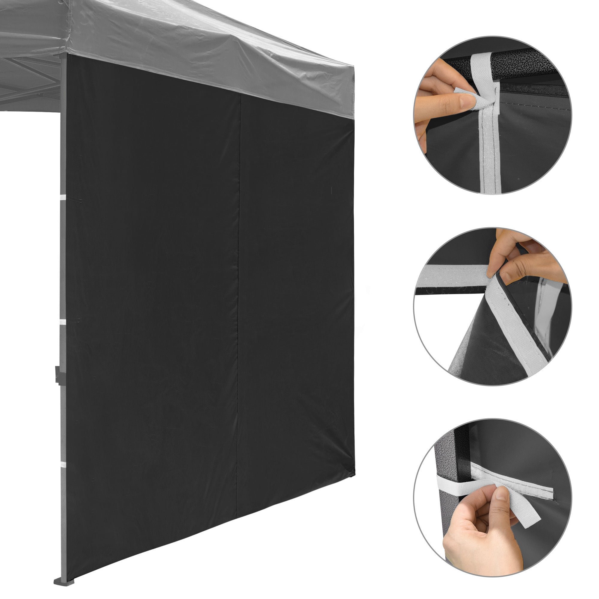 10x10ft EZ Canopy Gazebo Side Wall/Black