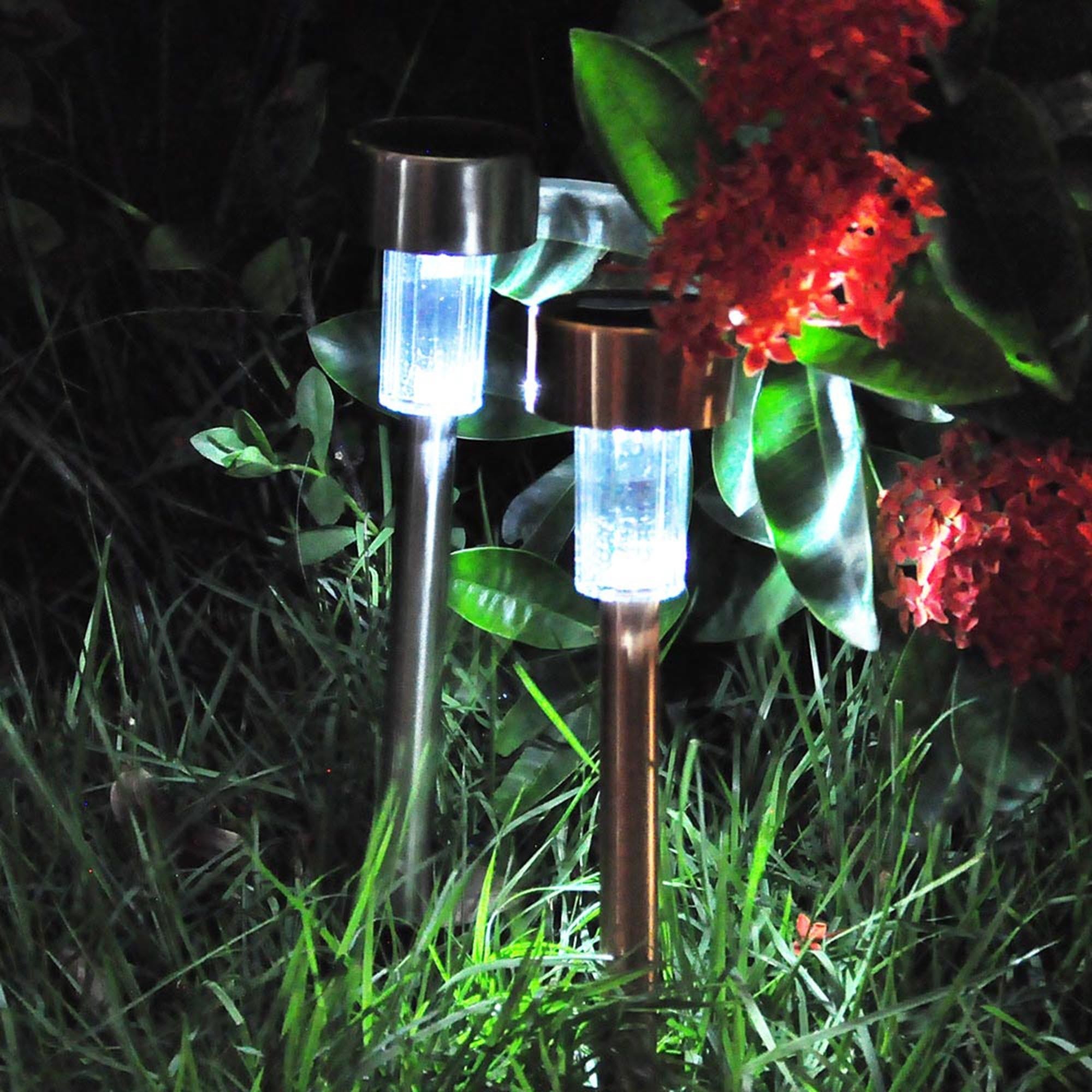 6x White Solar Garden Light