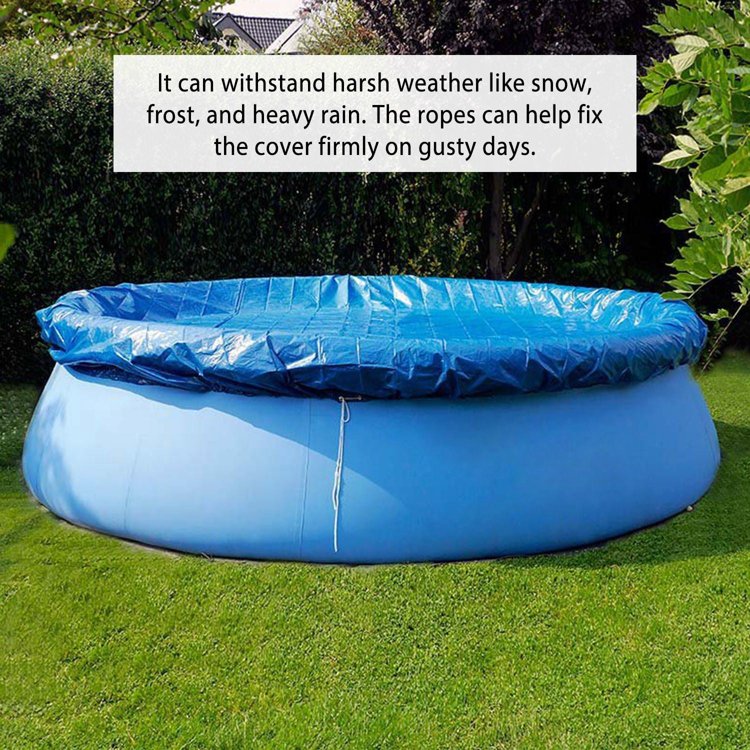 Swimming Pool Cover Protector Dustproof Waterproof Paddling Pool Cover