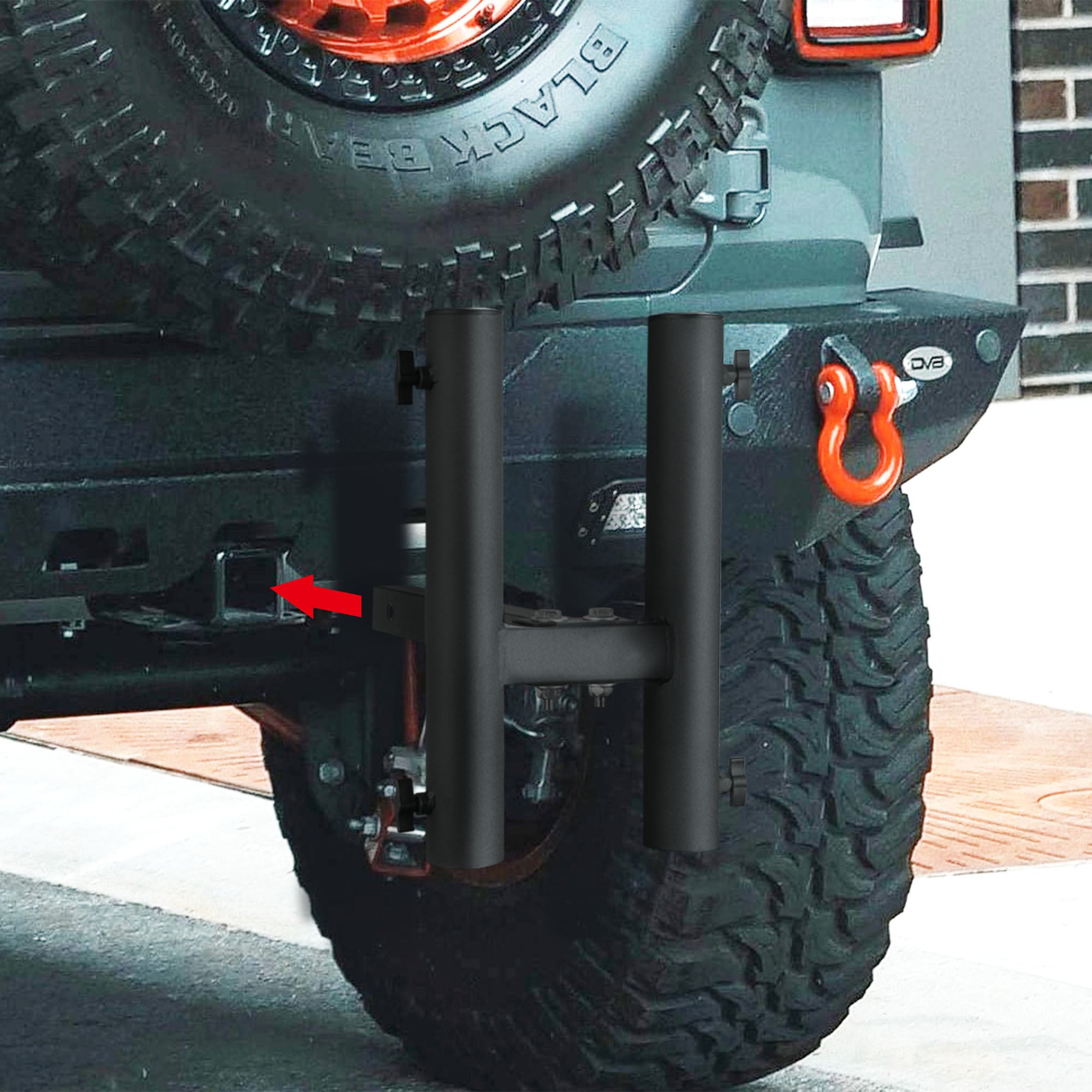 Dual Hitch Mount Flagpole Holder